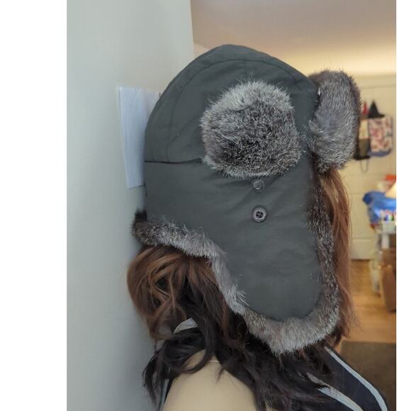 Fur Hat PAUL LEINBURD by CROWNCAP Brown & Tan Multi REAL fur aviator trapper hat main image 13